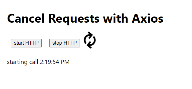 First Screenshot with Request Created